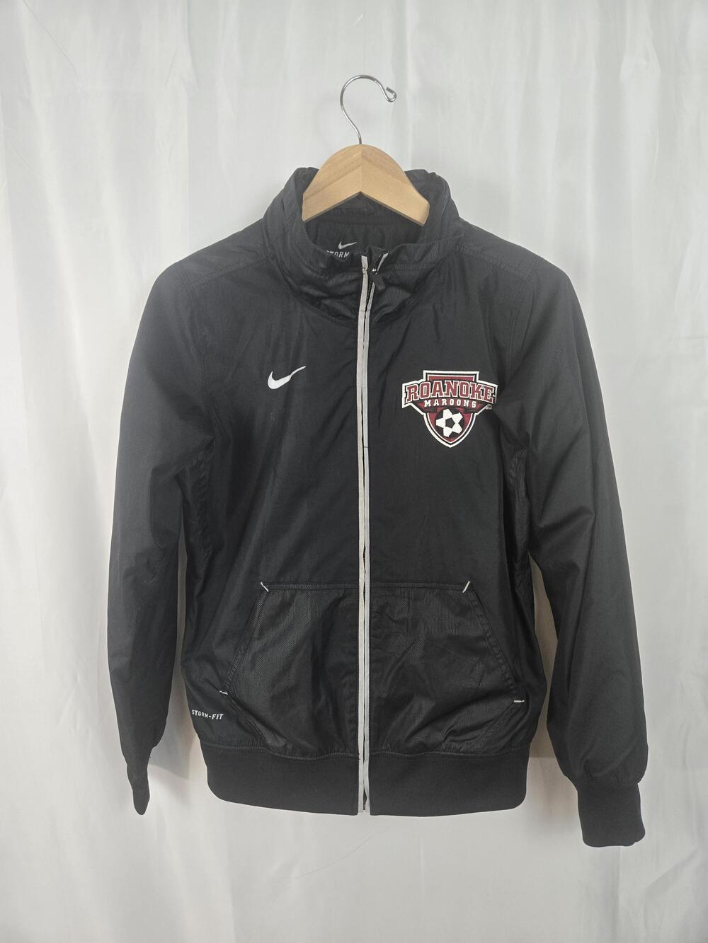 Roanoke Maroons Jacket Womens Medium Black NCAA Soccer Nike Storm-FIT Full Zip